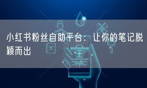 小红书粉丝自助平台：让你的笔记脱颖而出