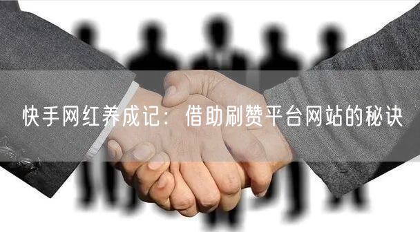 快手网红养成记：借助刷赞平台网站的秘诀