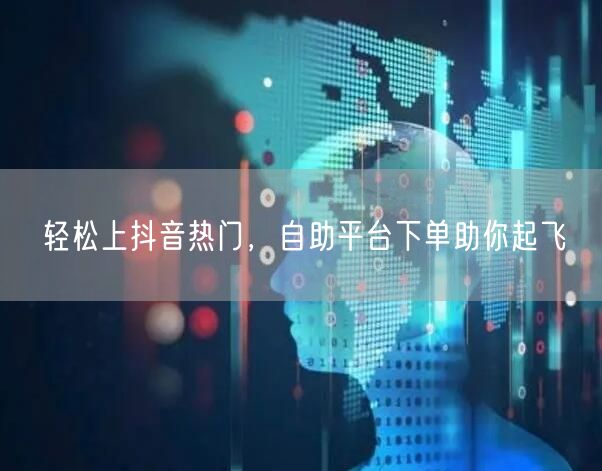 轻松上抖音热门，自助平台下单助你起飞