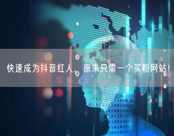 快速成为抖音红人，原来只需一个买粉网站！
