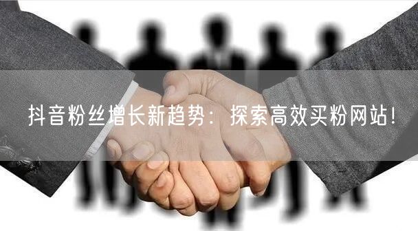 抖音粉丝增长新趋势：探索高效买粉网站！