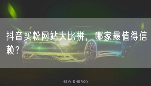 抖音买粉网站大比拼，哪家最值得信赖？