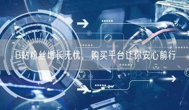 B站粉丝增长无忧，购买平台让你安心前行